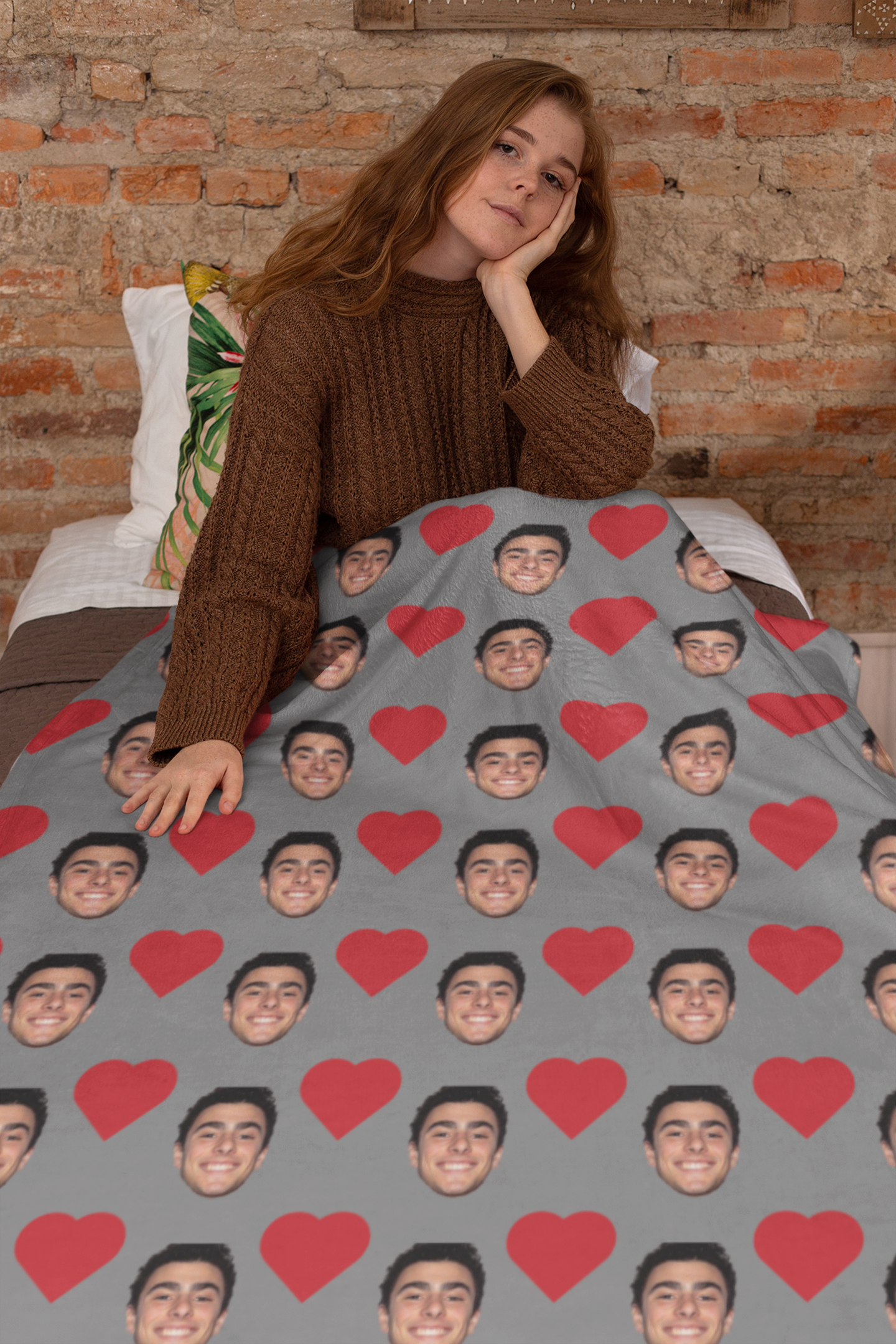 Snuggle Up with "Him" - Velveteen Plush Blanket